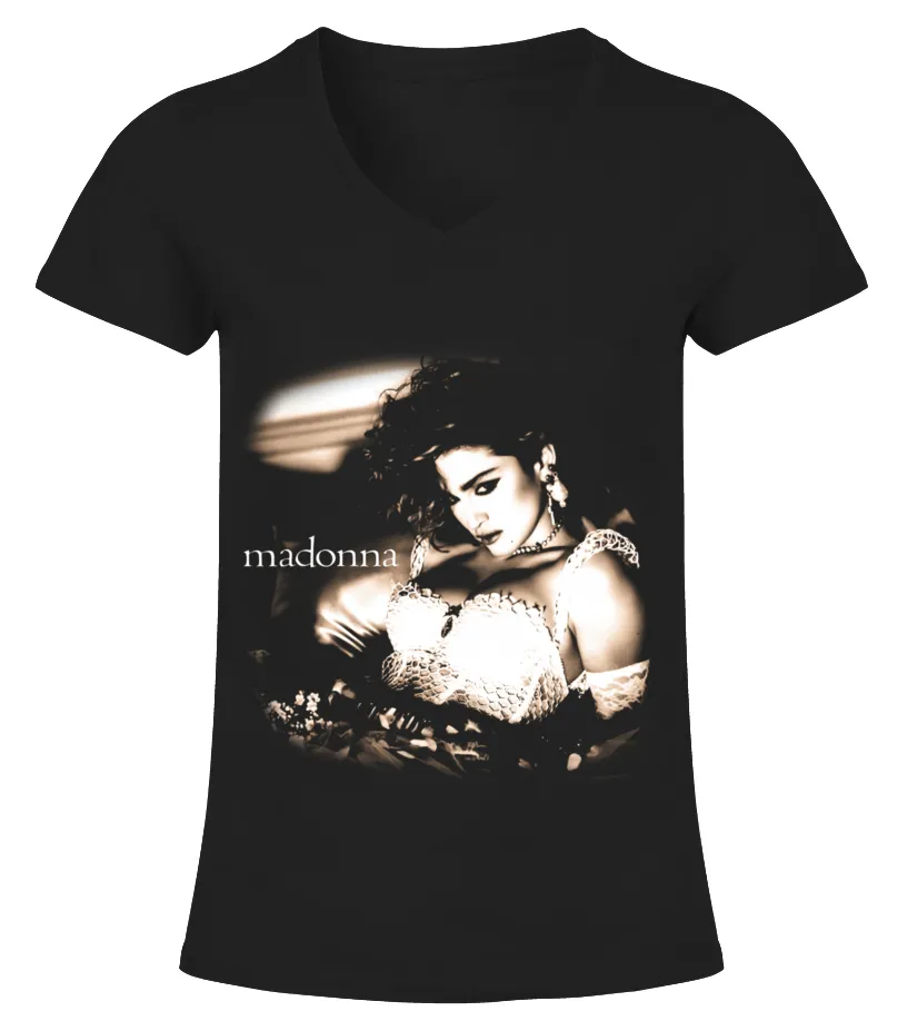 003. Madonna BK 2 sides Camiseta cuello pico Mujer