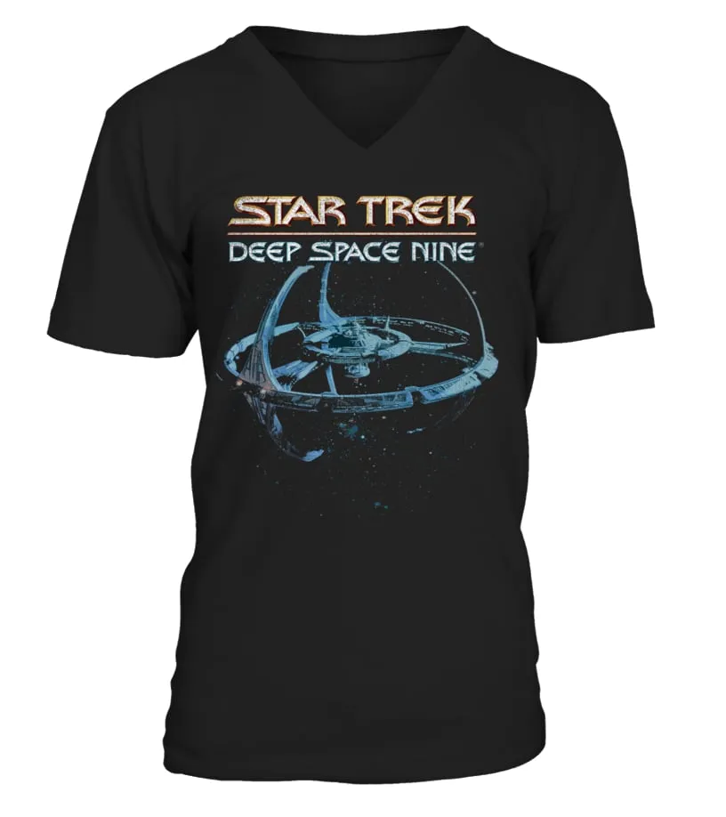 097. Star Trek Deep Space Nine Space Station BK Camiseta cuello en V Unisex