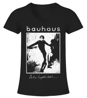 100IB-091-BK. Bauhaus, “Bela Lugosi’s Dead” Camiseta cuello pico Mujer