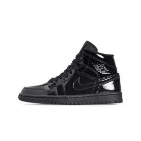 Air Jordan 1 Mid SE Triple Black Patent