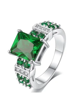 Anillo de zafiro verde