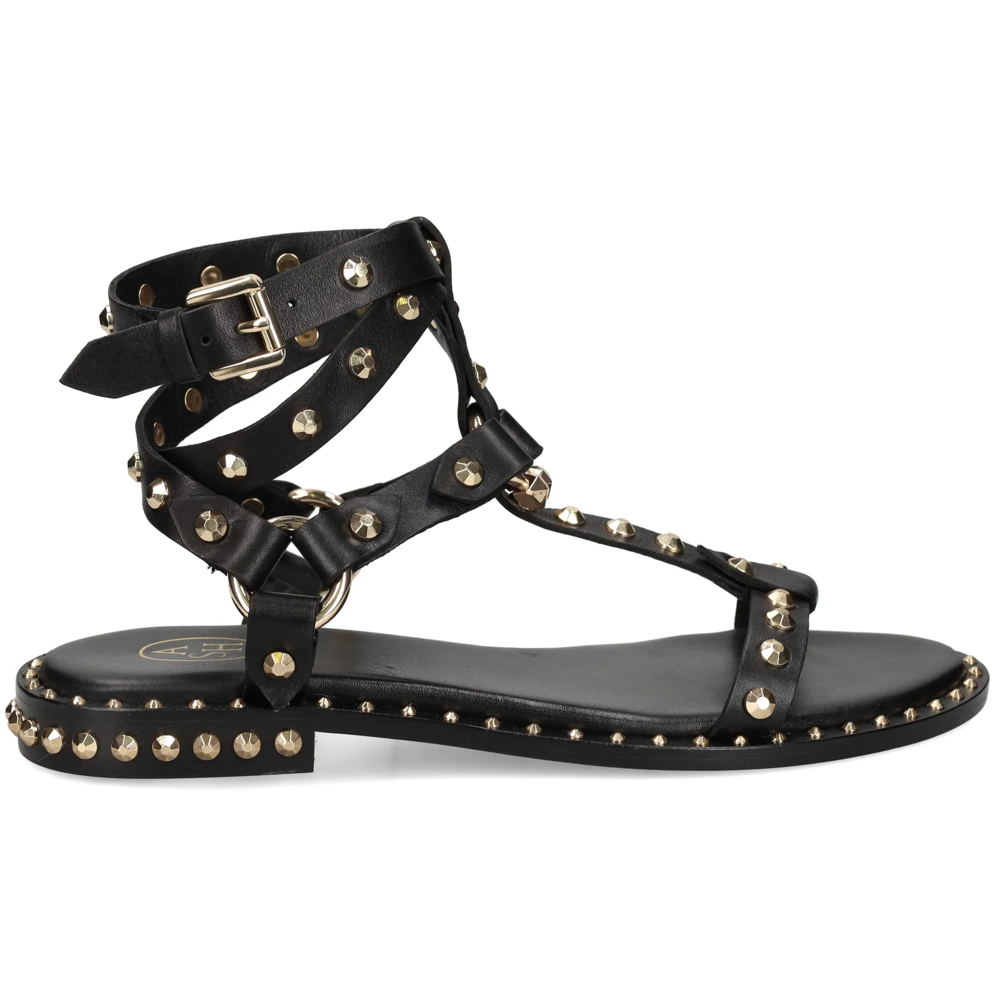 ASH Sandalias planas de Mujer 01 BLACK/ARIELG