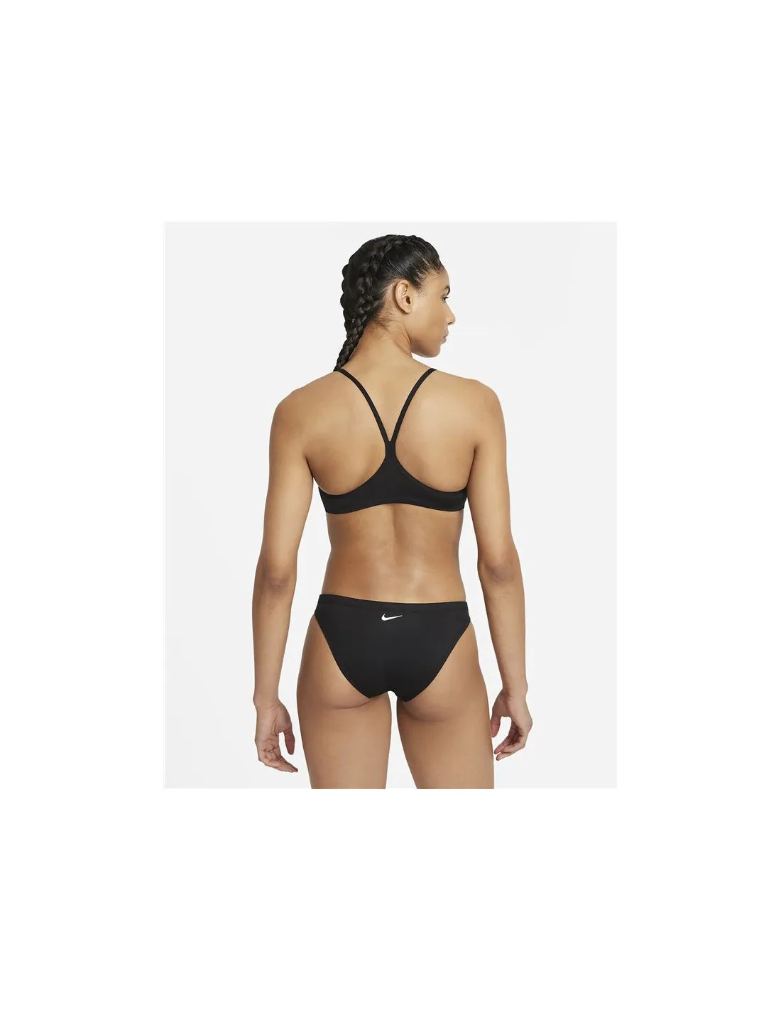 Bikini Nike Swim Racerback Mujer Negro