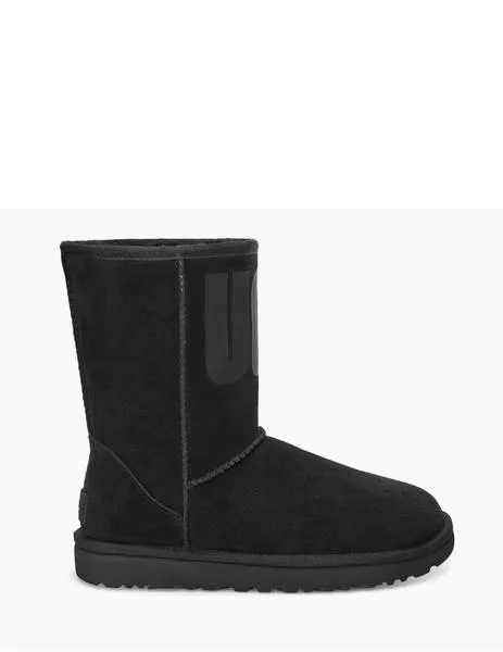 bota ugg classic short rubber logo