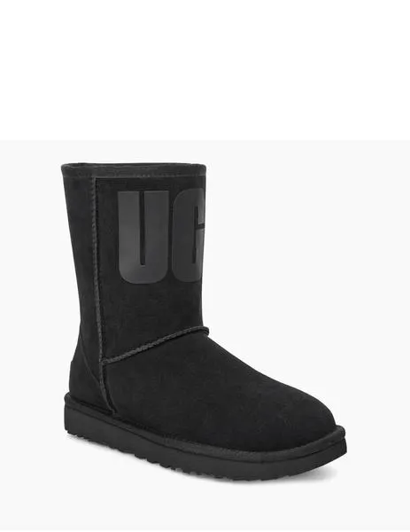 bota ugg classic short rubber logo