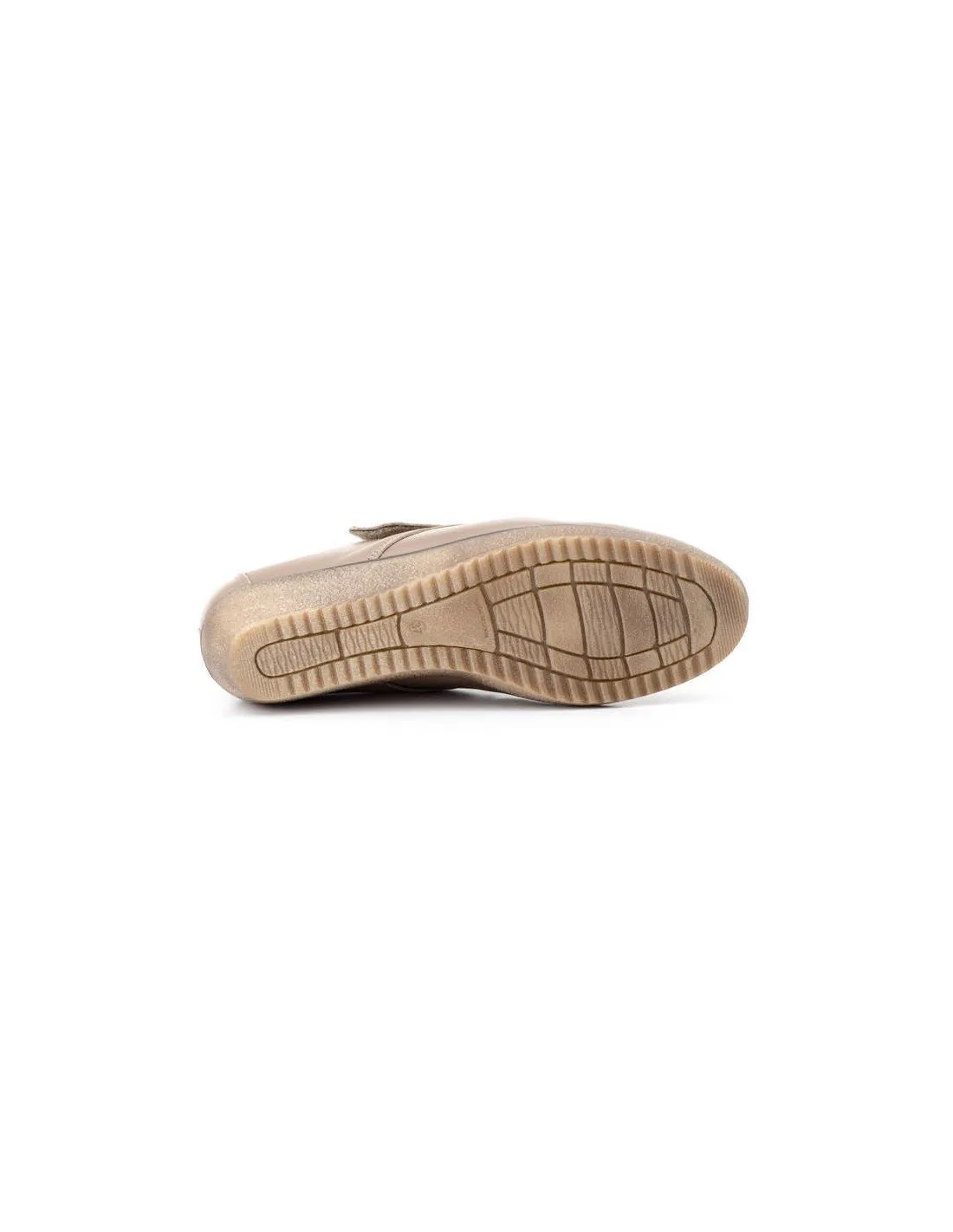 Botines Mujer Confort Velcro Taupe