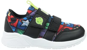 Boys Black Marvel Avengers Símbolos Low-Top Sports Trainer UK Tallas Niño 8-2