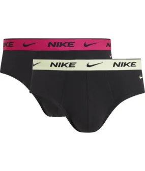 Calzoncillos Nike Brief 2Pk Hombre Negro/Fucsia/Amarillo