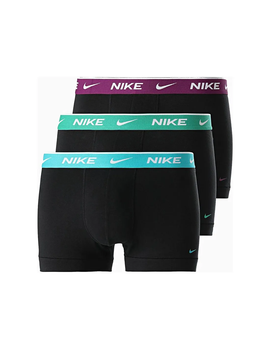 Calzoncillos Nike Trunk 3Pk Hombre Negro/Verde