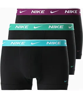 Calzoncillos Nike Trunk 3Pk Hombre Negro/Verde