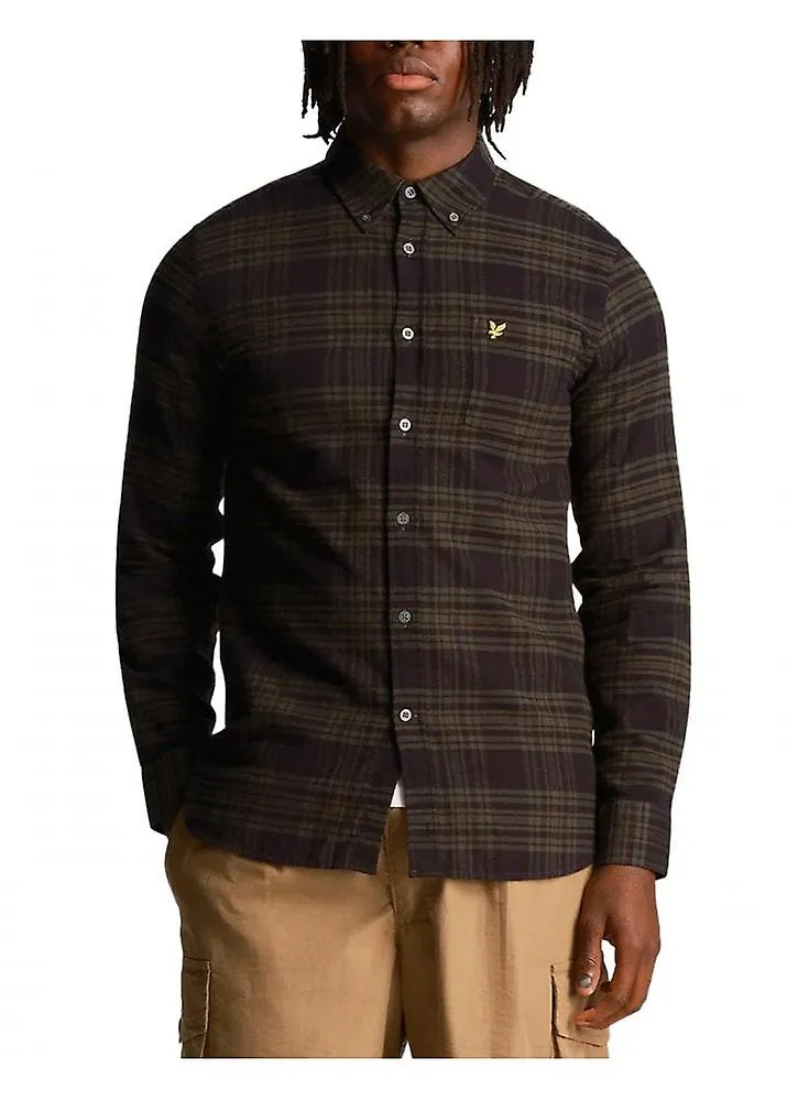 Camisa de franela a cuadros Lyle & Scott para hombre Mountain Moss