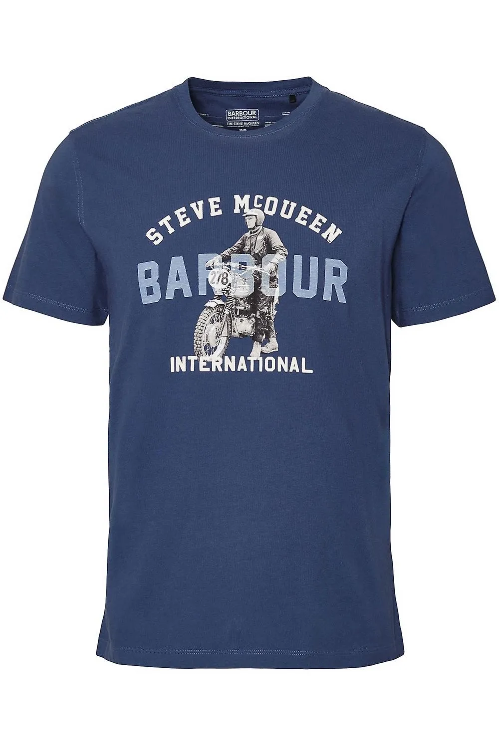 Camiseta Barbour Steve McQueen Speedway Barbour Steve Mcqueen para hombre Washed Cobalt