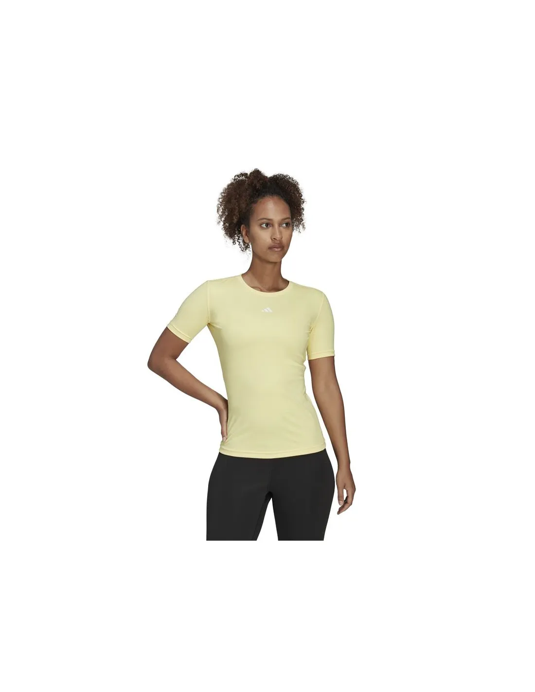 Camiseta de manga corta adidas Techfit Training Mujer Yellow