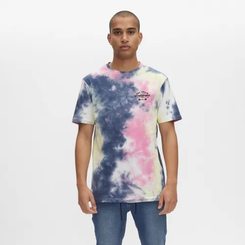 Camiseta Hombre HYDROPONIC manga corta GOOD VIBES TIE DYE BLUE YELLOW Ref. 21505-02 azul degradado