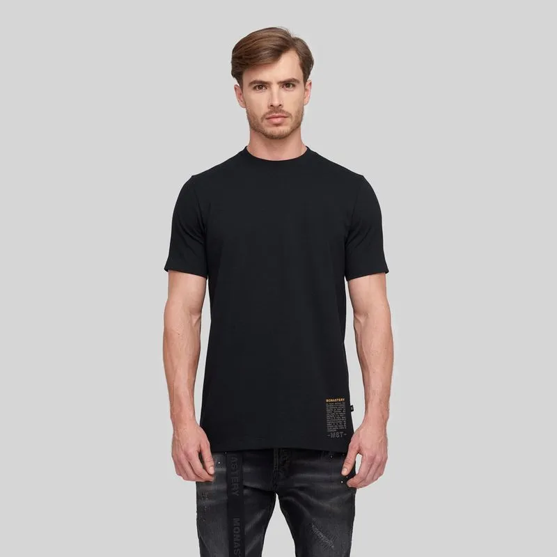 Camiseta Manga Corta Para Hombre Polux Black Monastery