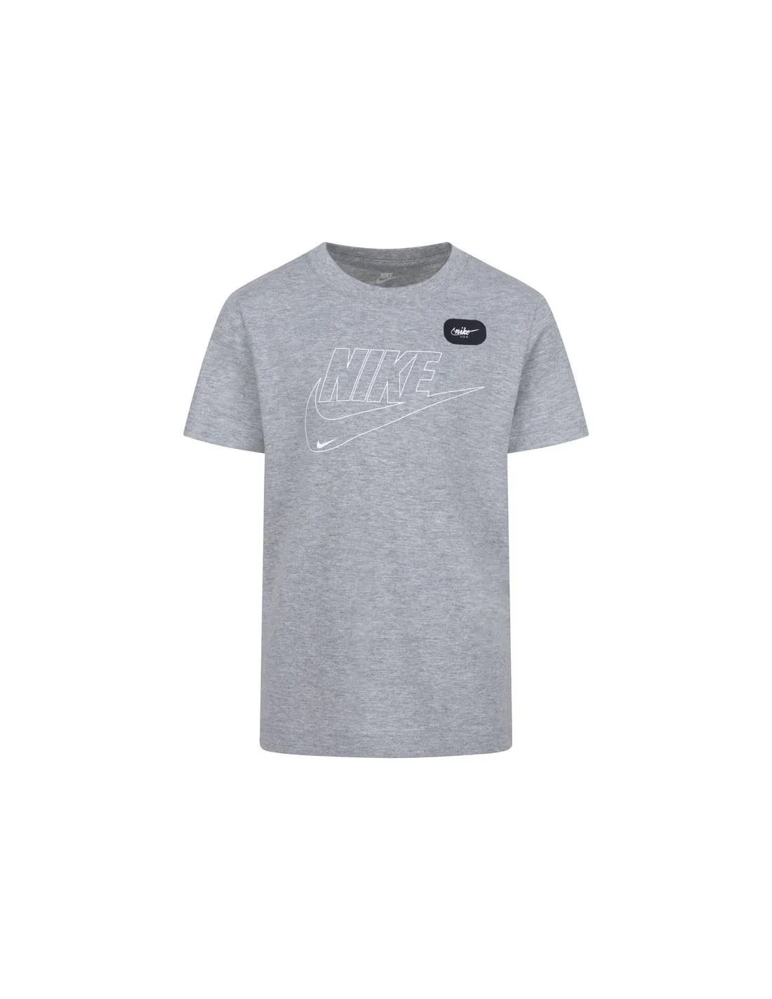 Camiseta Nike Club+ Futura Niño Gris