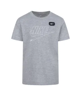 Camiseta Nike Club+ Futura Niño Gris