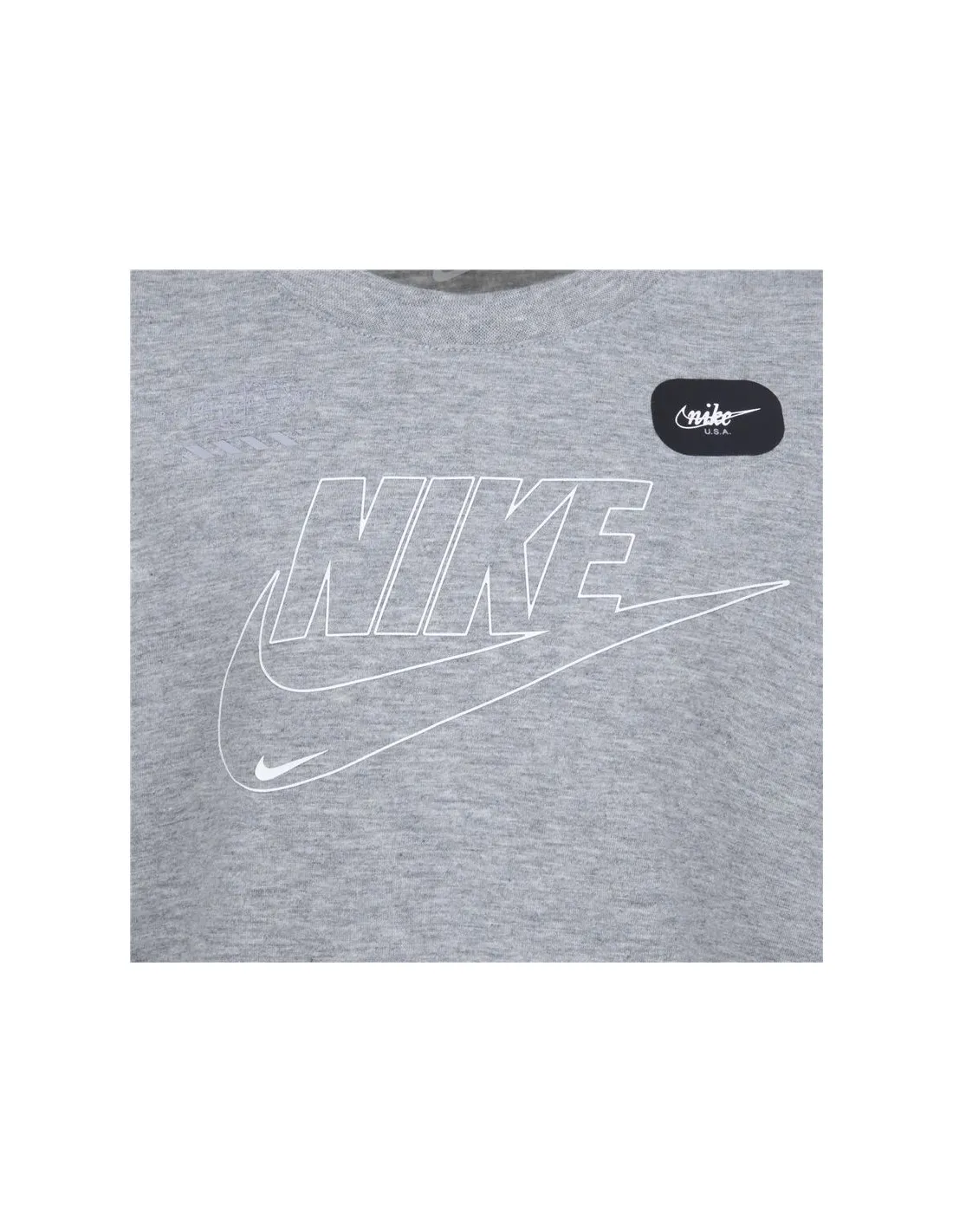 Camiseta Nike Club+ Futura Niño Gris