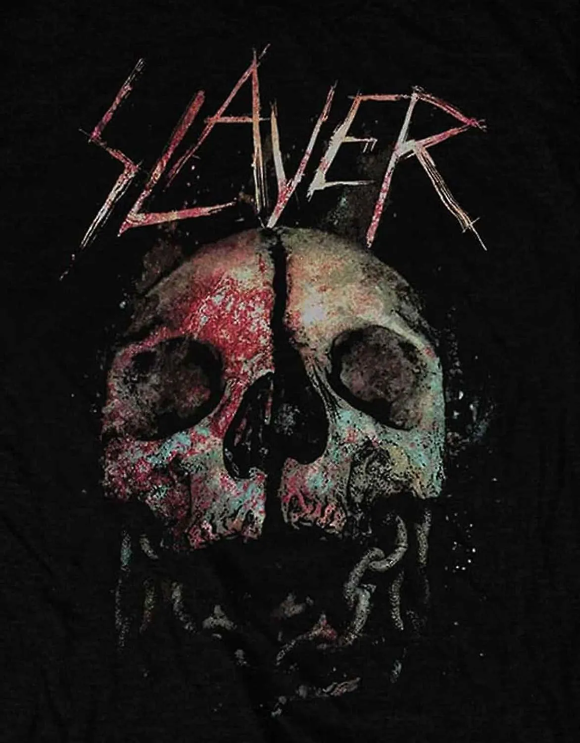 Camiseta Slayer Cleaved Skull Slim Fit para hombre negra