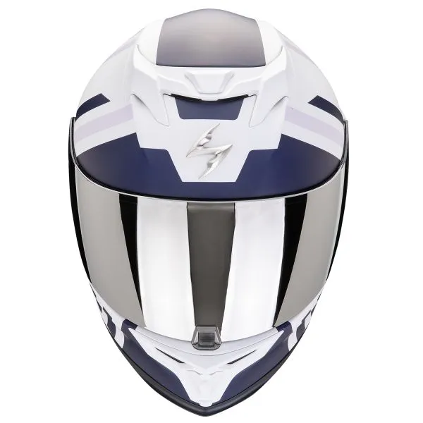 Casco Scorpion Exo 520 Evo Air Banshee Matt White Blue Purple 