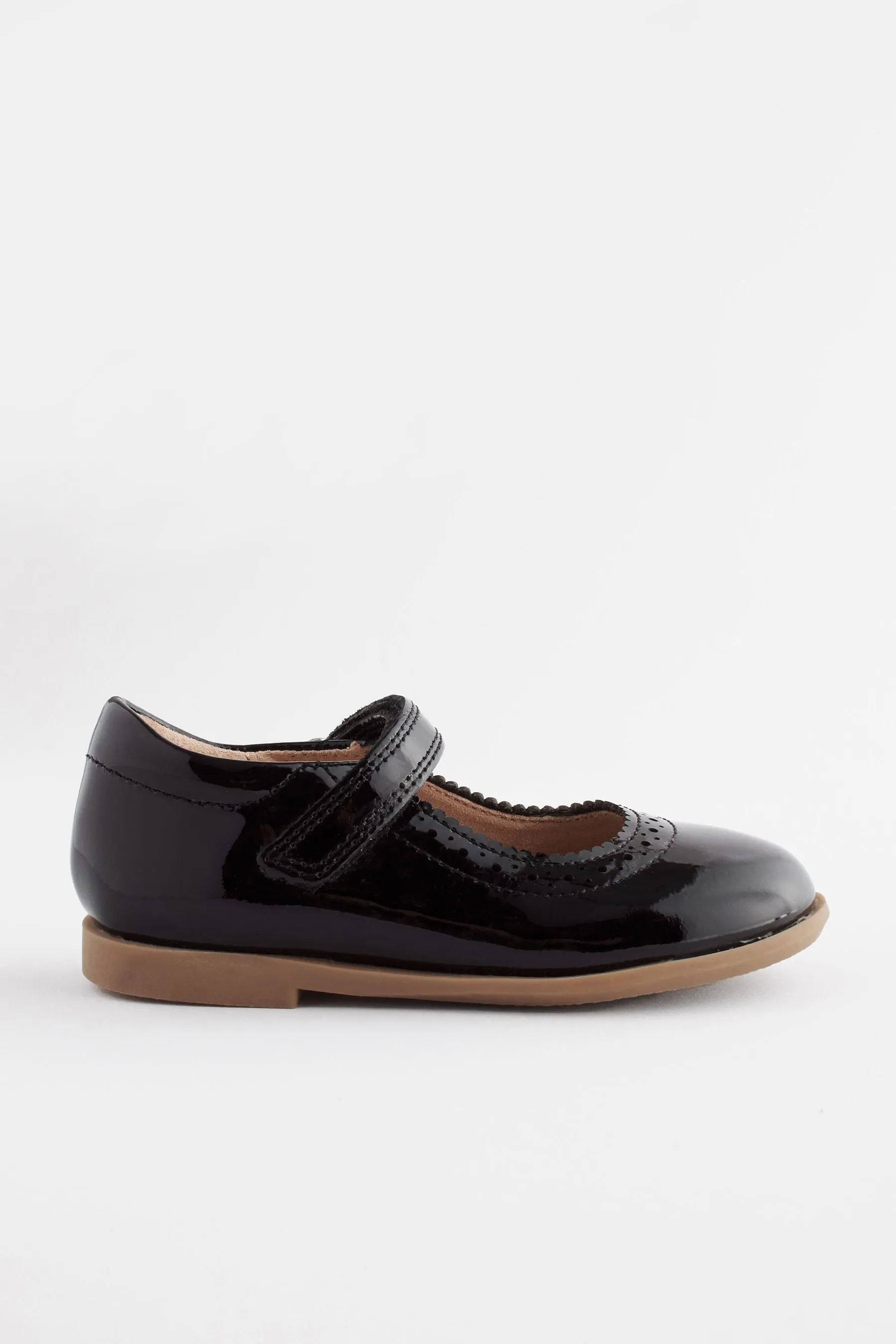 Charol de cuero negro - Zapatos Oxford estilo merceditas de cuero