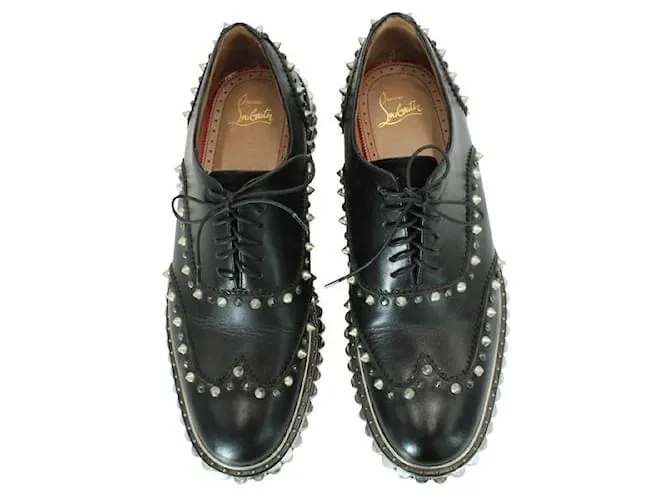 Christian Louboutin Zapatos Oxford con pinchos negros 