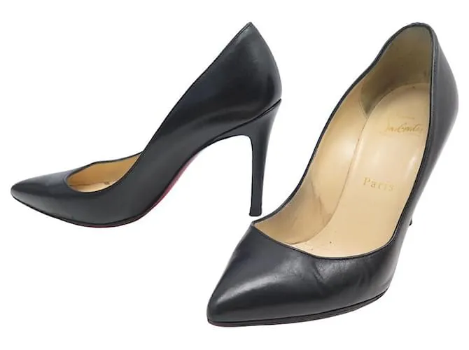 CHRISTIAN LOUBOUTIN ZAPATOS PIGALLE PUMPS 36 ZAPATOS ZAPATOS DE SALÓN PIEL NEGRO 