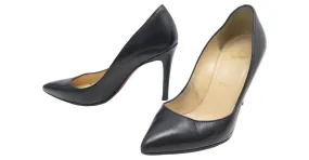 CHRISTIAN LOUBOUTIN ZAPATOS PIGALLE PUMPS 36 ZAPATOS ZAPATOS DE SALÓN PIEL NEGRO 