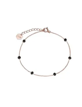 cluse pulsera rosada  cristal negro