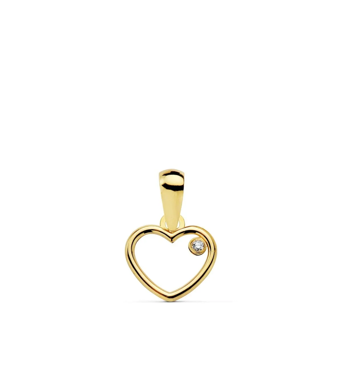 Colgante de Mujer Slim Heart Oro 18K 9 mm