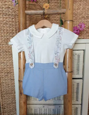 Conjunto niño dos piezas tirantes flores R220774