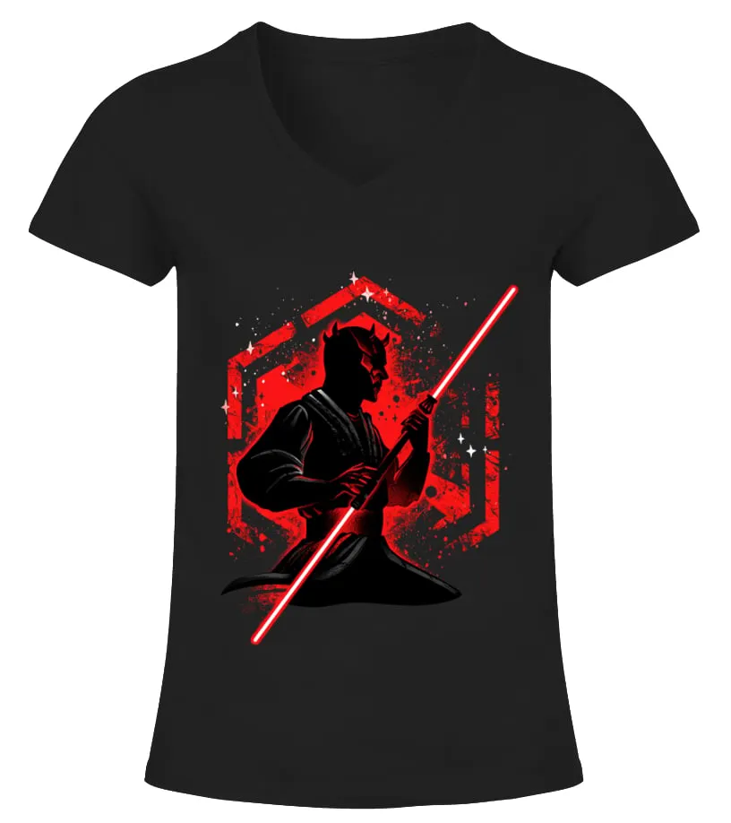 DARTH MAUI: DOUBLE BLADED WARRIOR Camiseta cuello pico Mujer