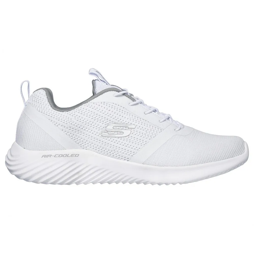 Deportivo blanco para homble | Skechers Bounder 52504 cordones elásticos