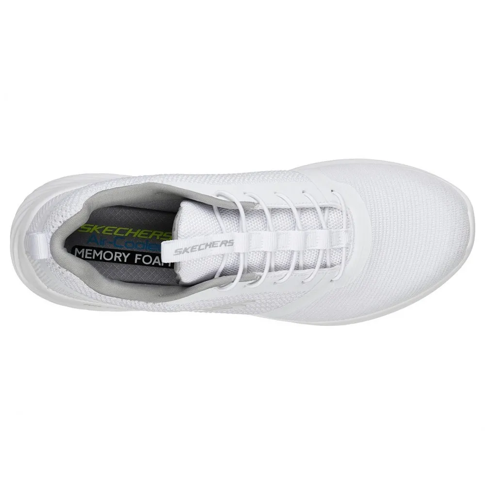 Deportivo blanco para homble | Skechers Bounder 52504 cordones elásticos