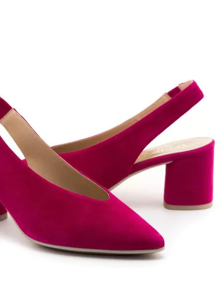 descalzo d'chicas 3095 de piel fucsia para mujer