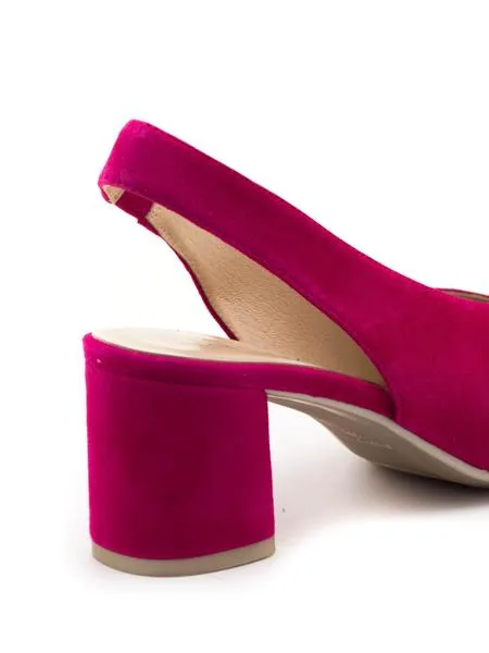 descalzo d'chicas 3095 de piel fucsia para mujer