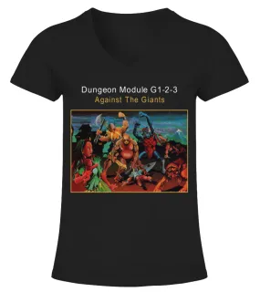 DNDALL-049-BK. Against the Giants Camiseta cuello pico Mujer