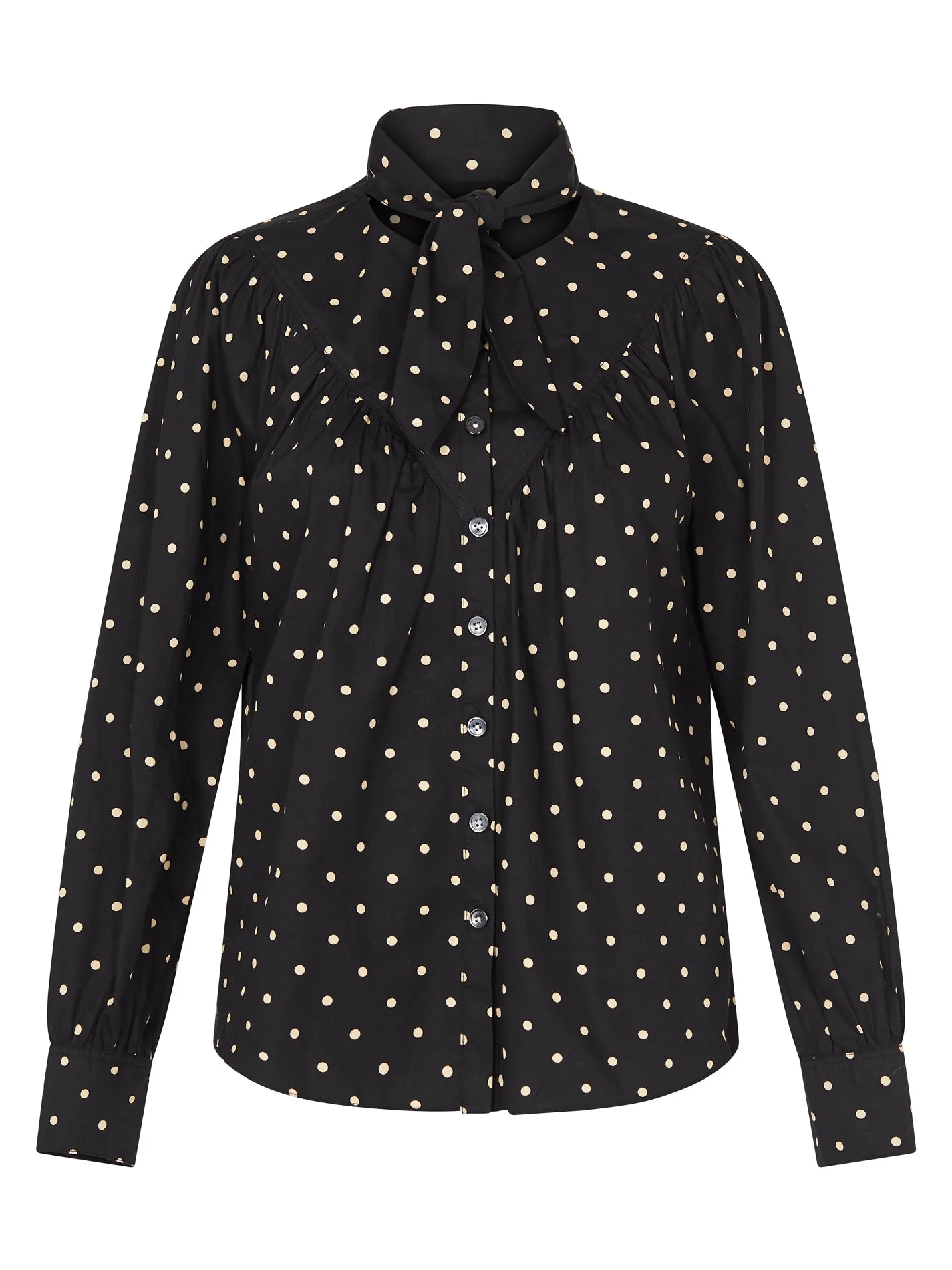 Estelle Dot Scarf Neck Top