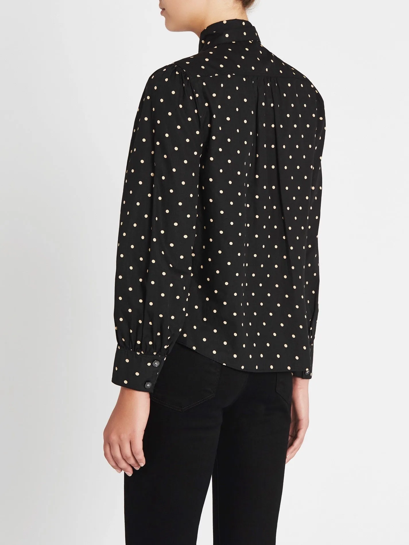 Estelle Dot Scarf Neck Top