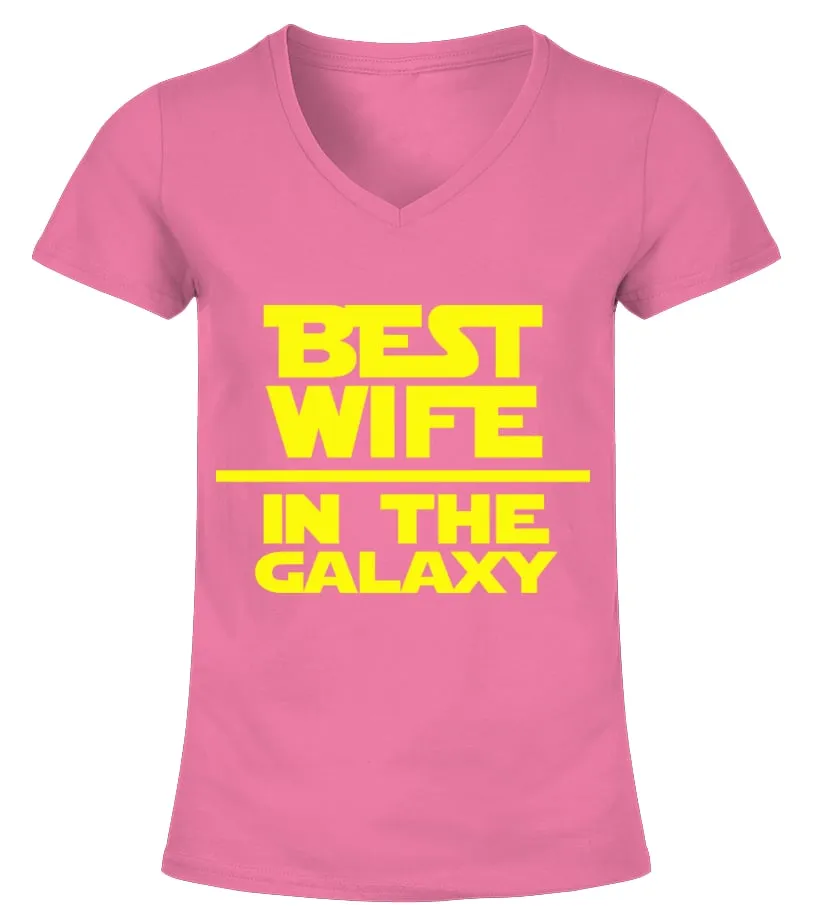 FATHER & SON  BEST DAD IN THE GALAXY CAMISETA CUELLO PICO MUJER