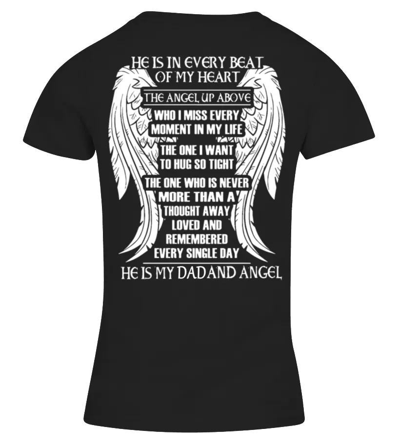 For My Dad In Heaven! Camiseta cuello pico Mujer