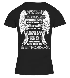 For My Dad In Heaven! Camiseta cuello pico Mujer