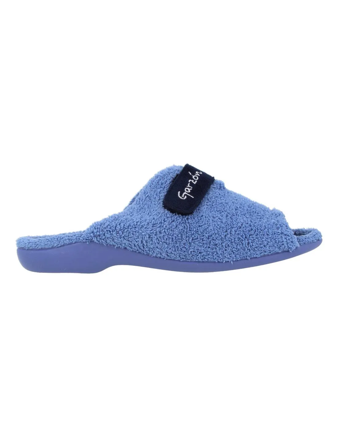 Garzón - Zapatillas Casa Mujer Rizo Velcro Marino