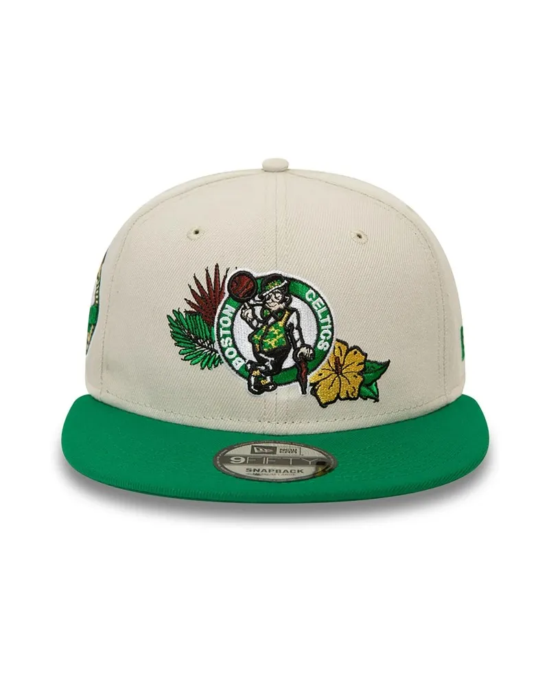 GORRA NEW ERA BEIGE CELTICS NBA FLORAL 9FIFTY BOSCEL