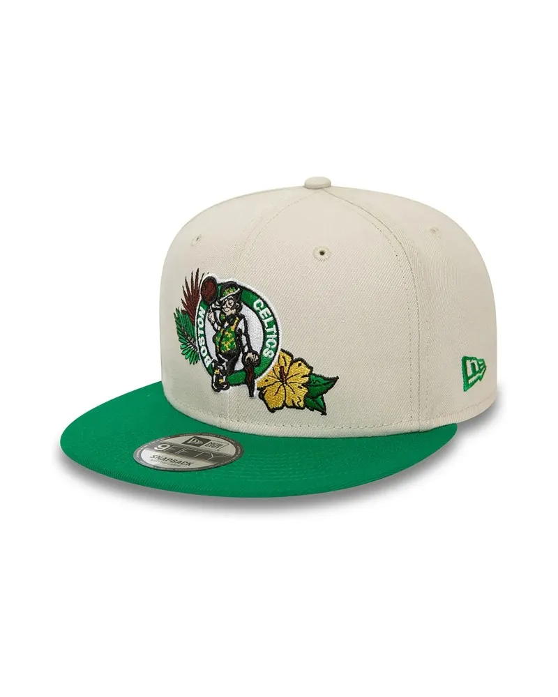 GORRA NEW ERA BEIGE CELTICS NBA FLORAL 9FIFTY BOSCEL