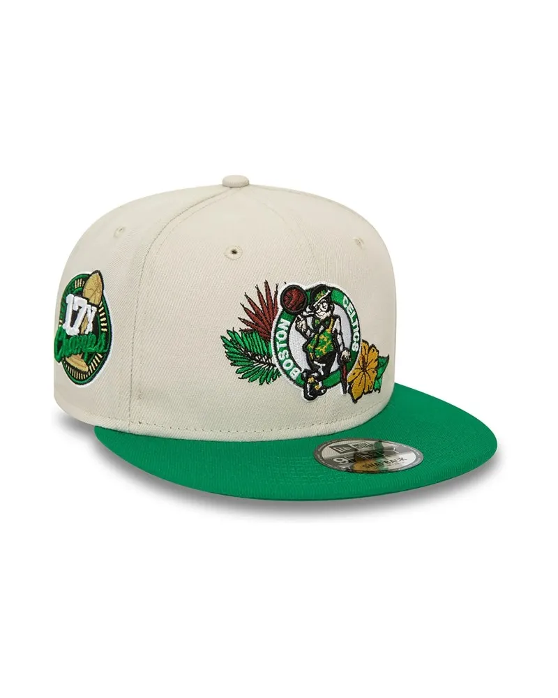 GORRA NEW ERA BEIGE CELTICS NBA FLORAL 9FIFTY BOSCEL