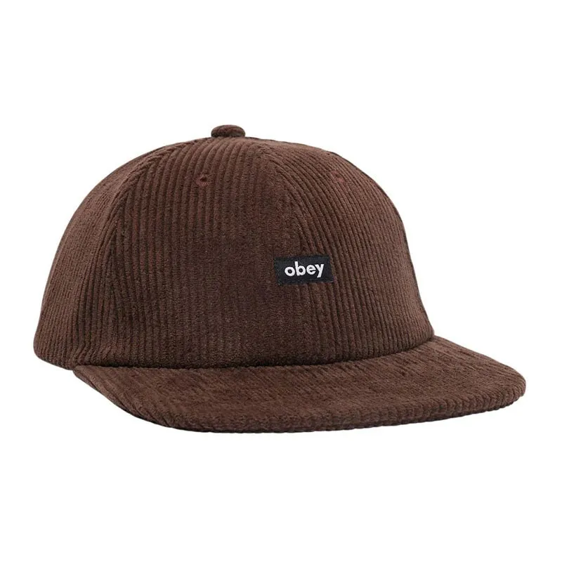 Gorra Obey: Obey Cord Label 6 Panel Strapb (Brown)