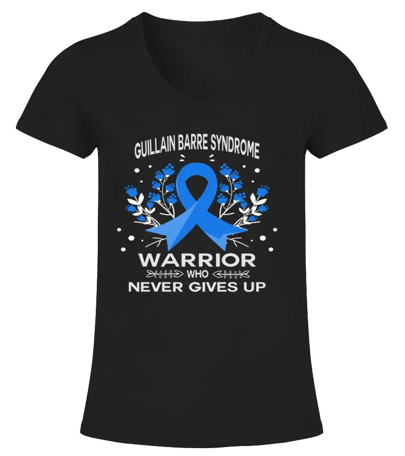 Guillain Barre Syndrome AWARNESS WARRIOR Camiseta cuello pico Mujer