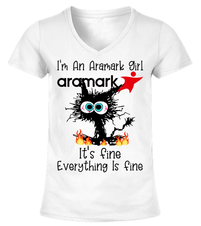 I'm a aramark girl Camiseta cuello pico Mujer