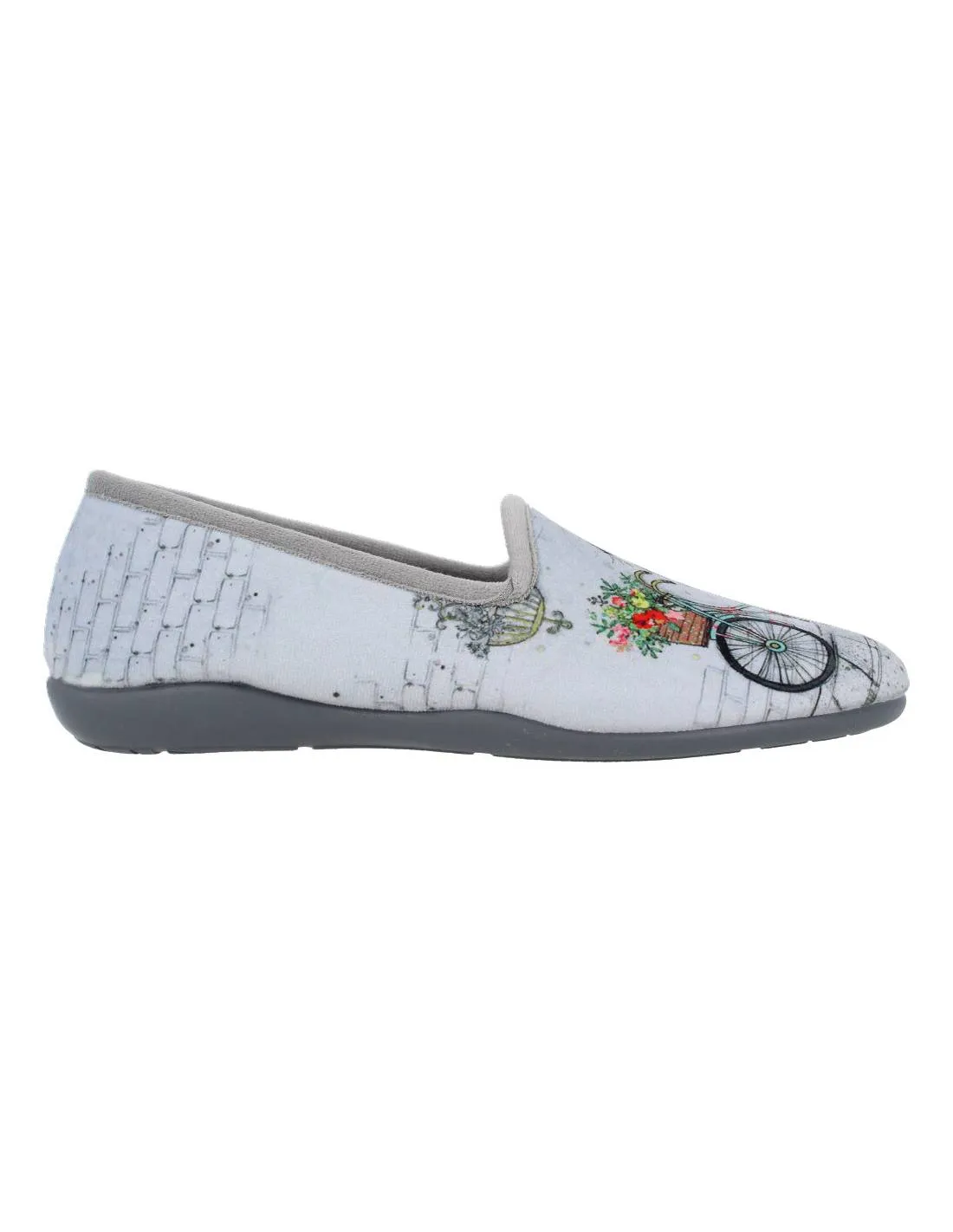 Isasa - Zapatillas Casa Cerrada Gato Bici Gris